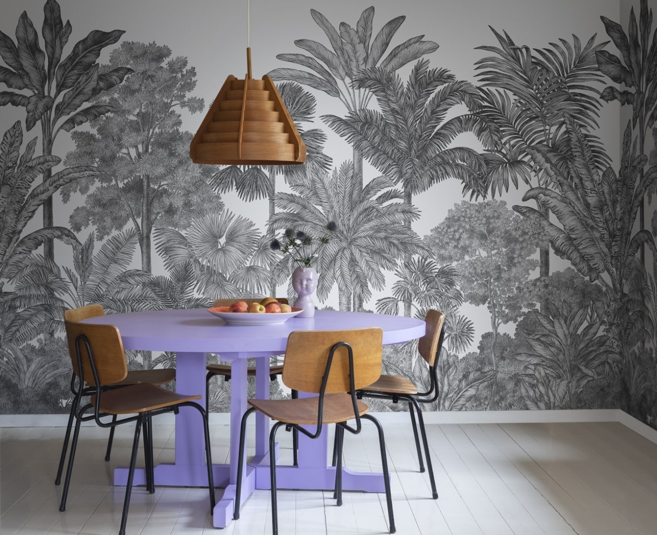 Fototapet, Tropical Bellewood, Graphite, Rebel Walls