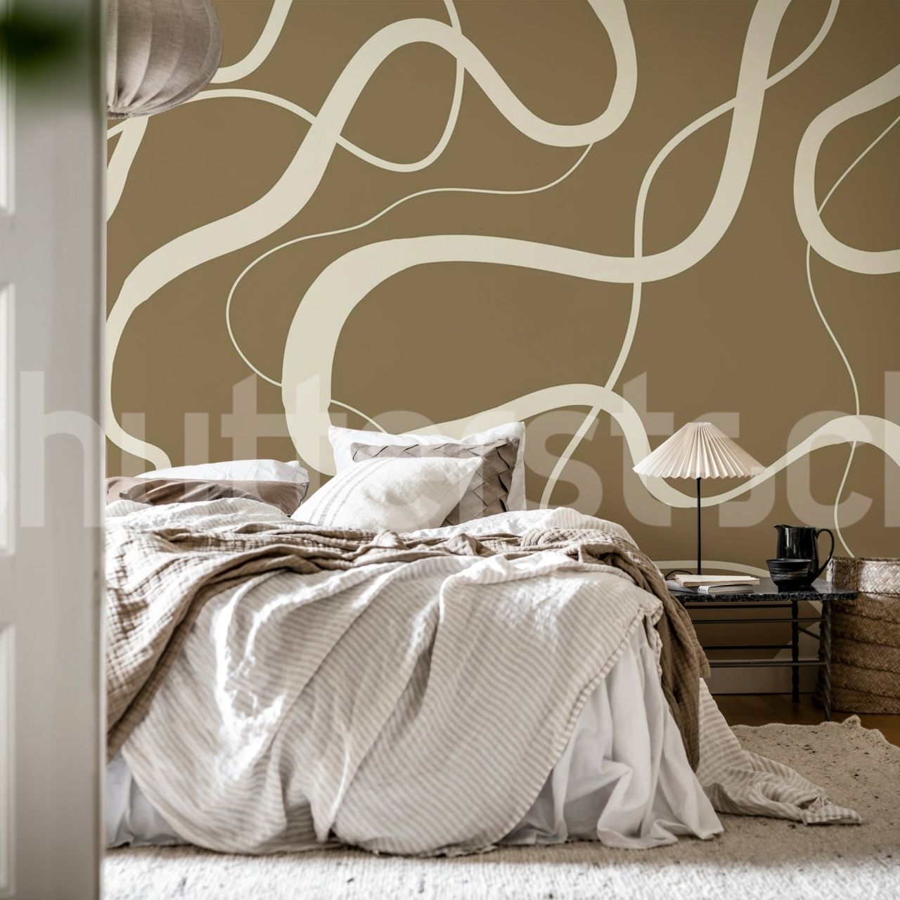 Fototapet, Twisting Lines, Nougat, Rebel Walls - 3