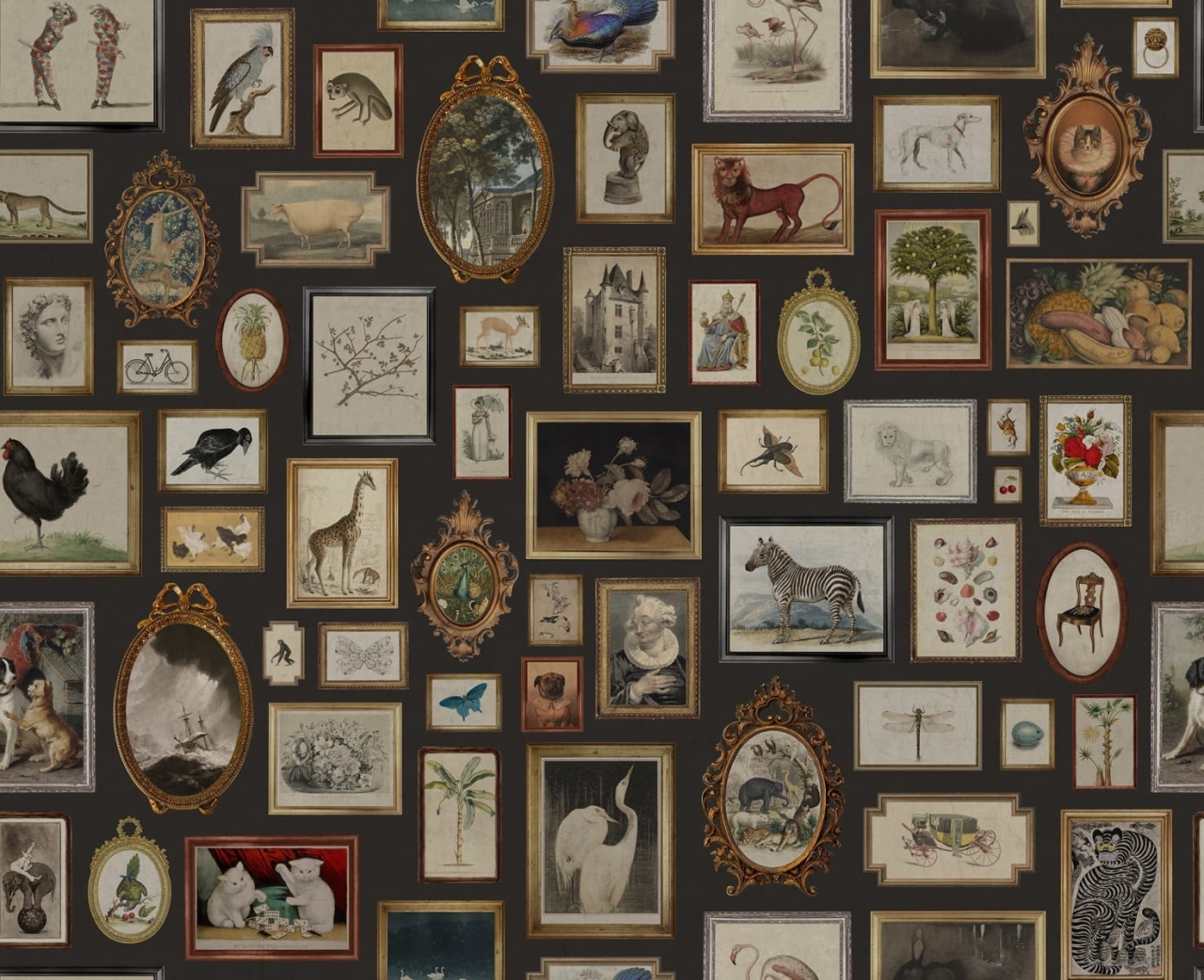Fototapet, Vintage Frames, Black, Rebel Walls - 2