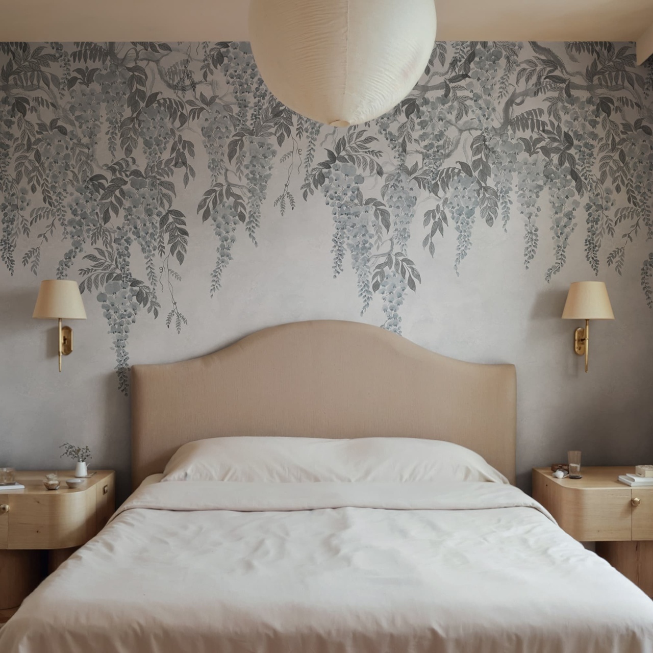 Fototapet, Whispers Wisteria, Blue, Rebel Walls