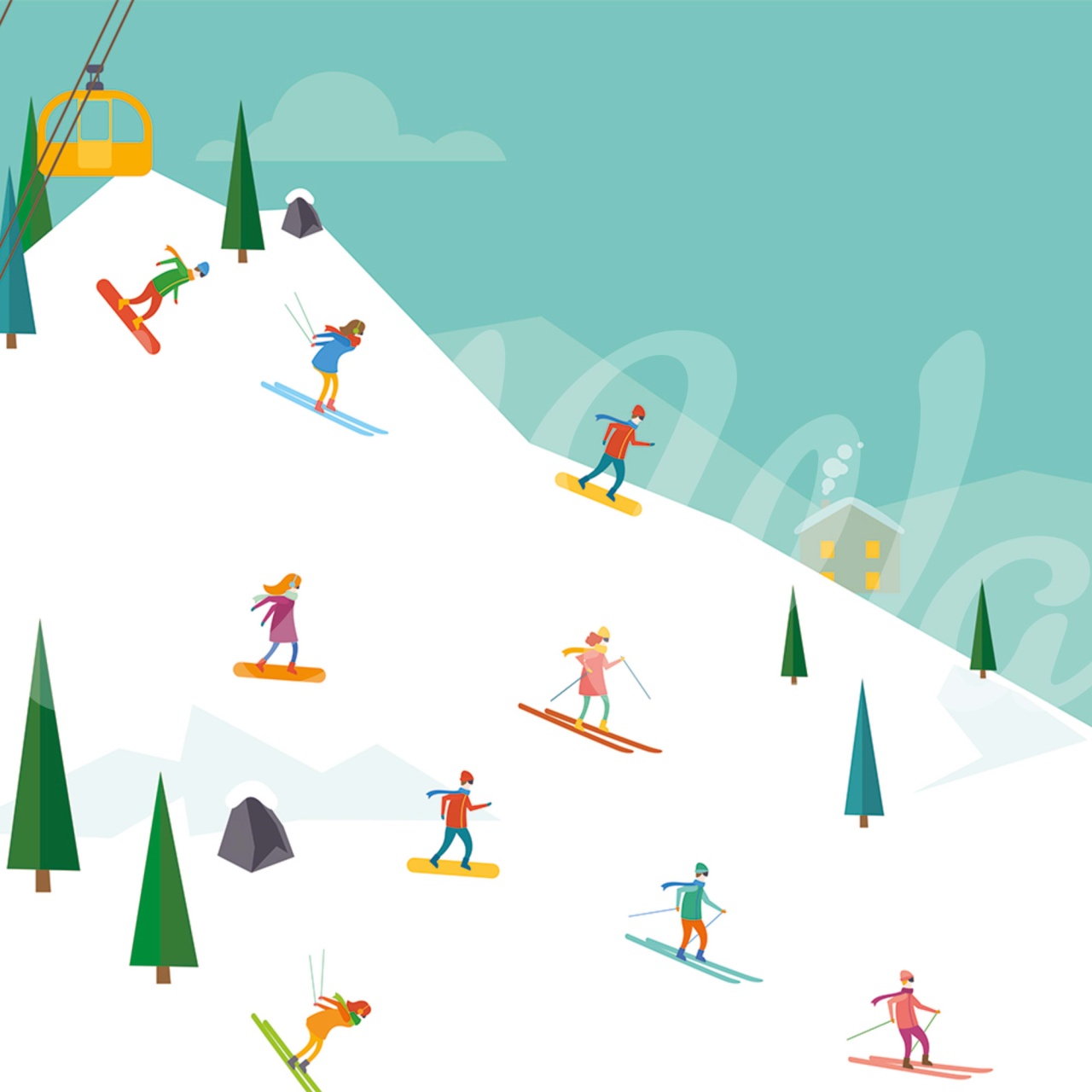 Fototapet, Winter Holiday, Multi, Rebel Walls - 2