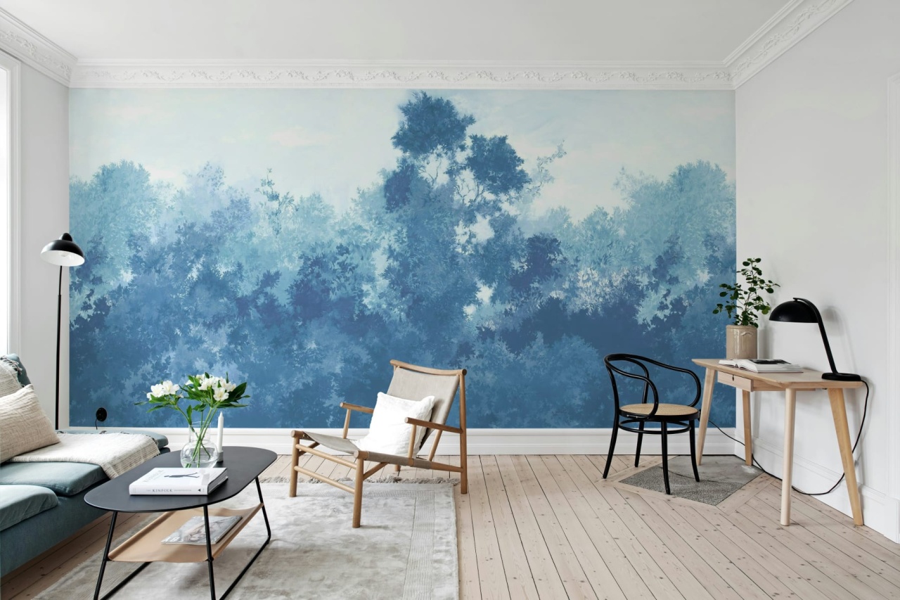 Fototapet, Wood, Blue, Rebel Walls