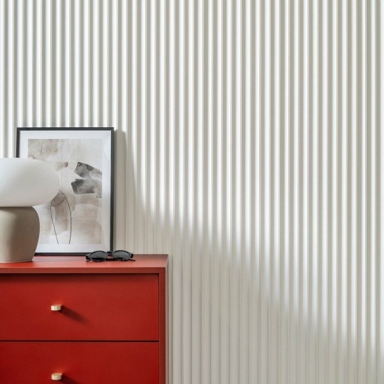 Panou riflaj decorativ 3D din polimer rigid, model Waves - 14.8x1.3x250 cm - 2 | YEO