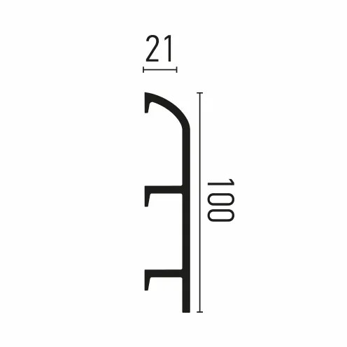 Plinta decorativa din polimer rigid HCR514 - 10x2.1x200 cm - 1 | YEO