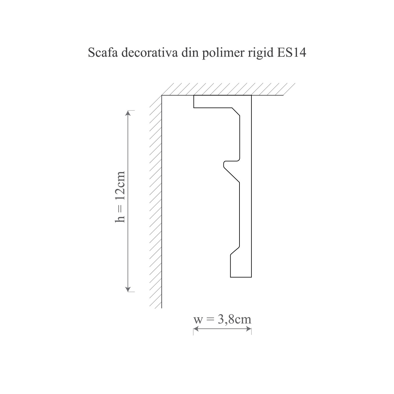 Plinta polimer rigid, Manavi, ES14 - 12x3.8x200 cm - 2