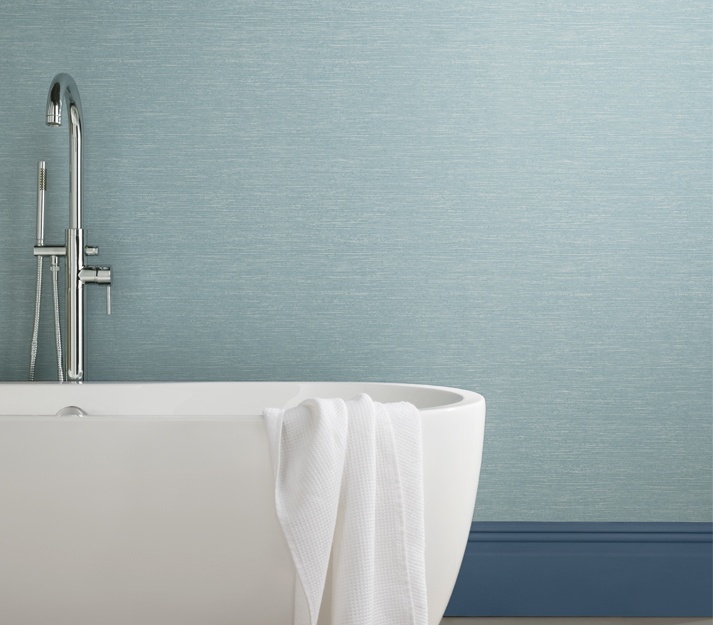 Raffia, Seafoam Green Luxury Plain, 1838 Wallcoverings, 5.3mp / rola