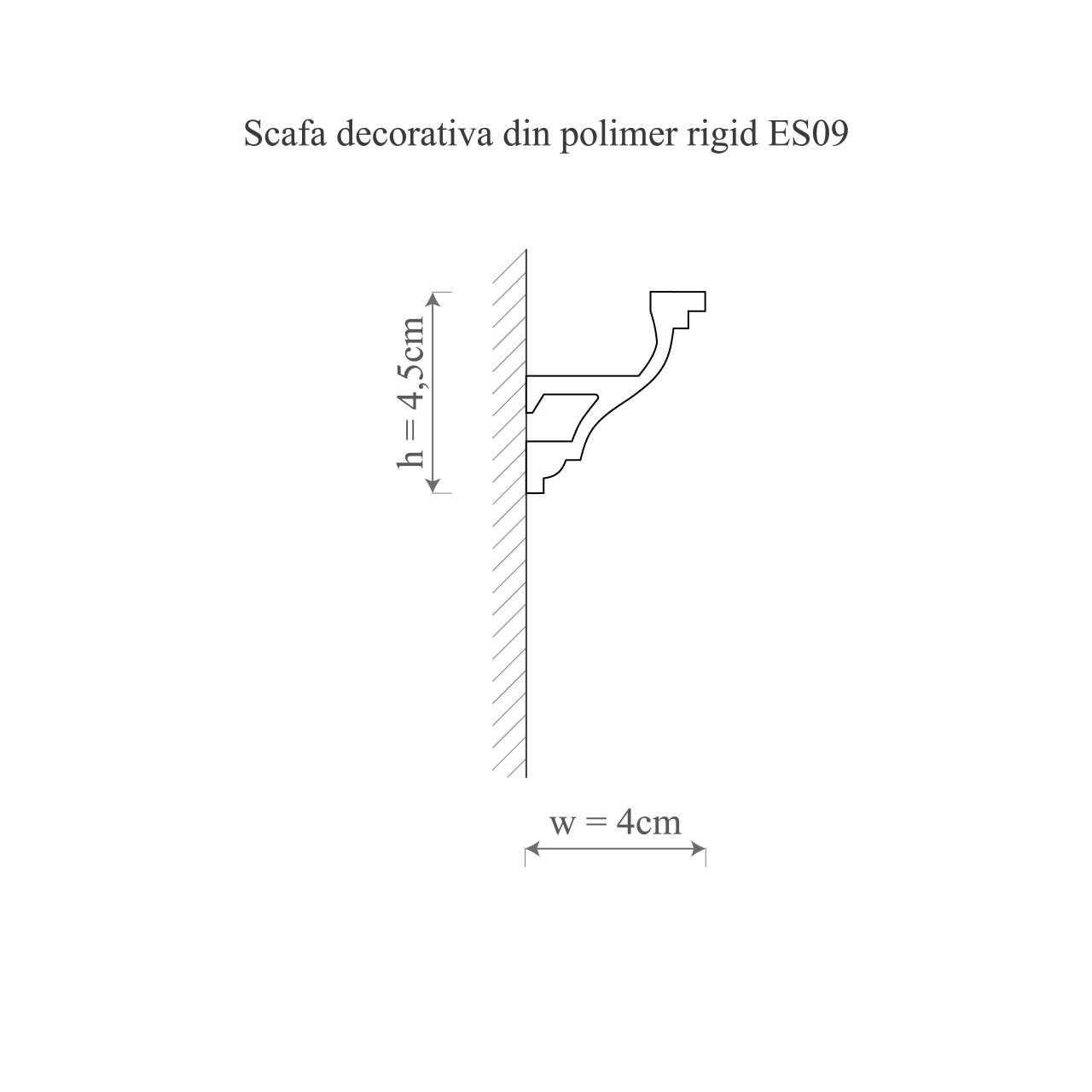 Scafa decorativa ES9F - 4.5x4x200 cm - 1 | YEO