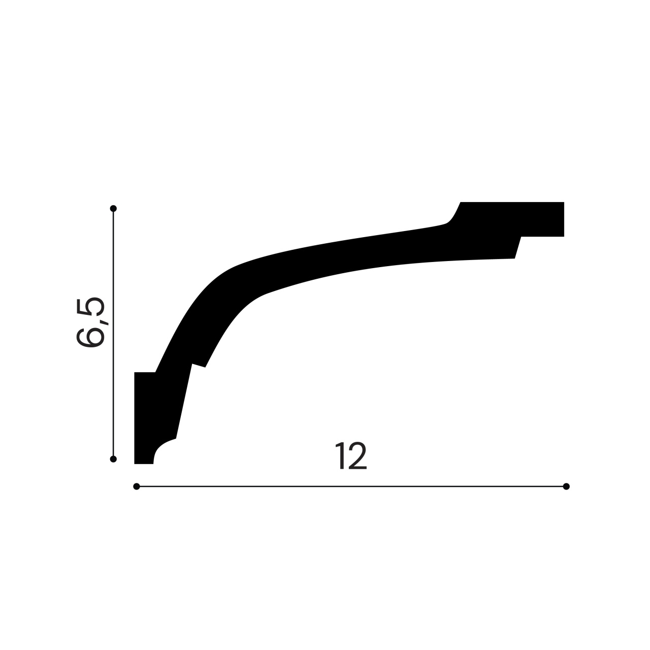 Scafa poliuretan, Manavi, P836-6.5x12x200cm — imaginea 2