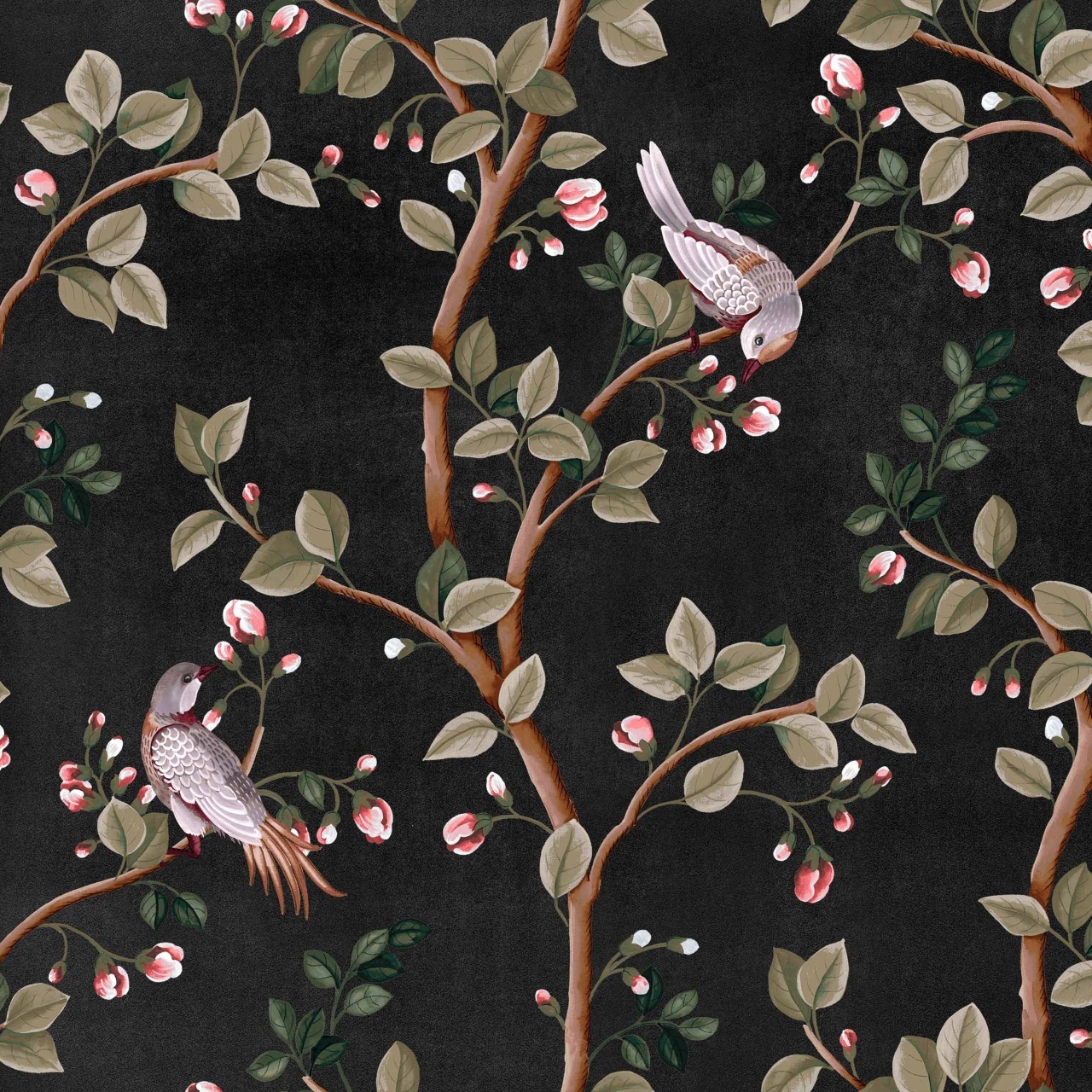 Tapet Birds Prosperity, Onyx, Coordonne 5mp / rola - 2