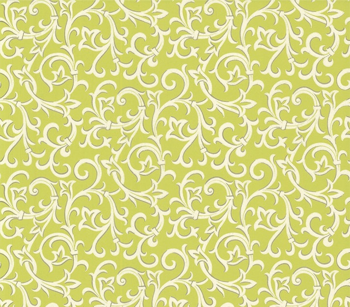 Tapet, Brodsworth, Lime Green Luxury Patterned, 1838 Wallcoverings, 5.3mp / rola