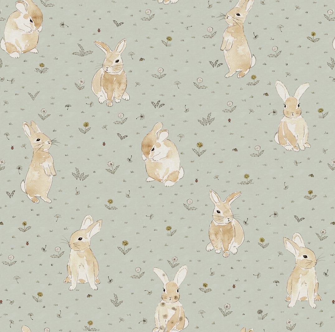 Tapet Bunny Field, Mint, Rebel Walls - 2