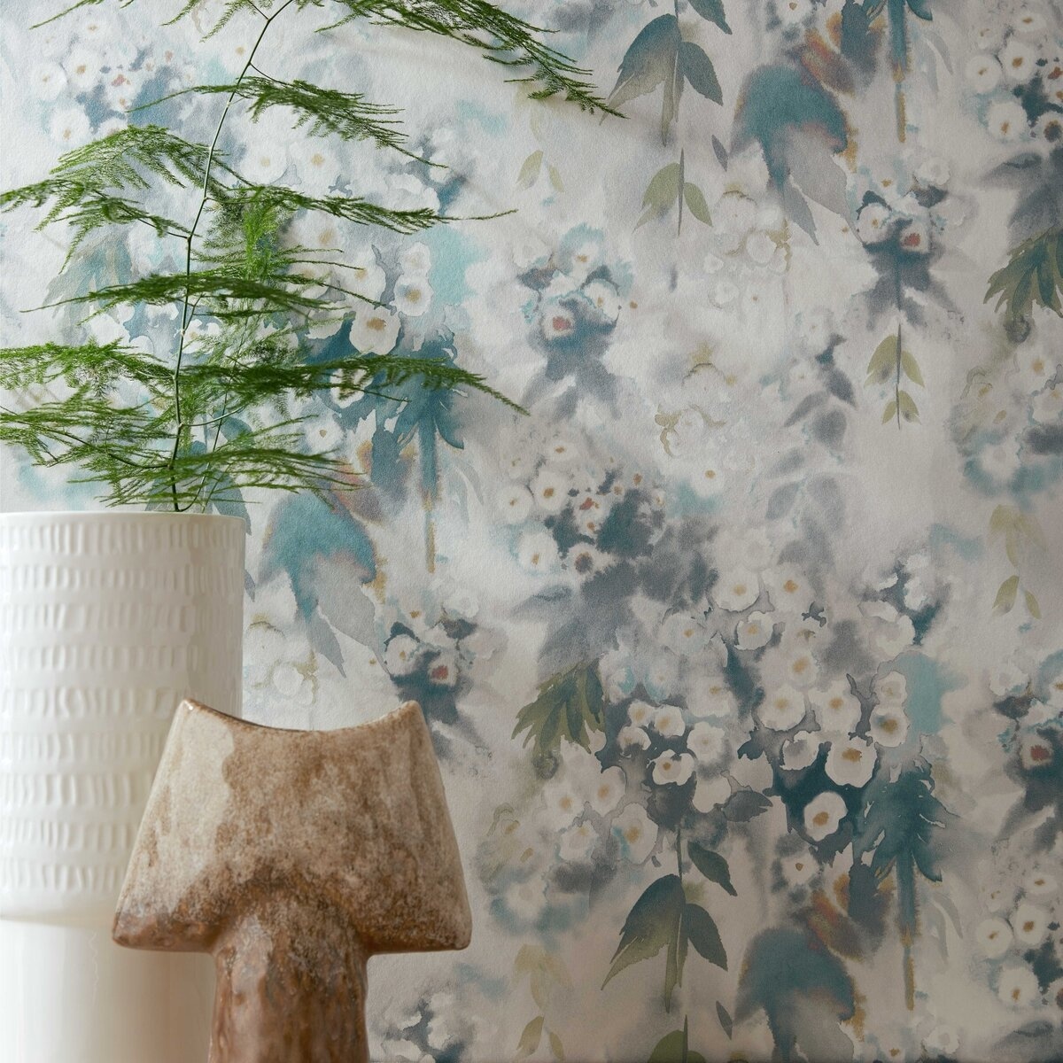 Tapet, Cascade, Opal Green Luxury Floral, 1838 Wallcoverings, 5.3mp / rola