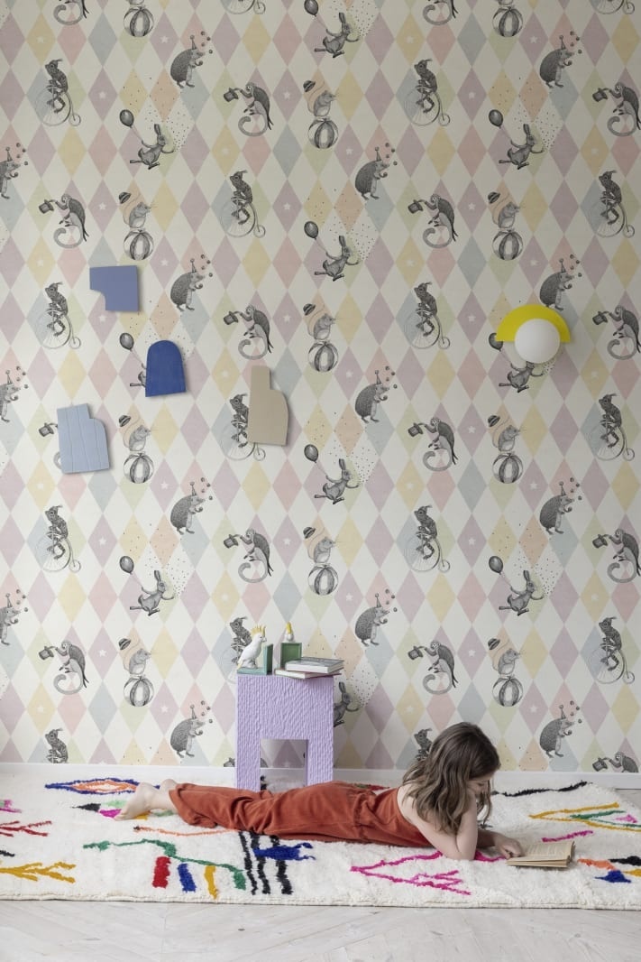Tapet Circus Corner, Pastel, Rebel Walls