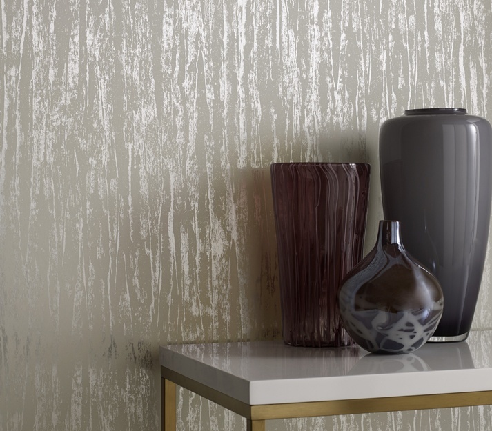 Tapet, Helmsley, Silver and Cream Luxury Foil, 1838 Wallcoverings, 5.3mp / rola