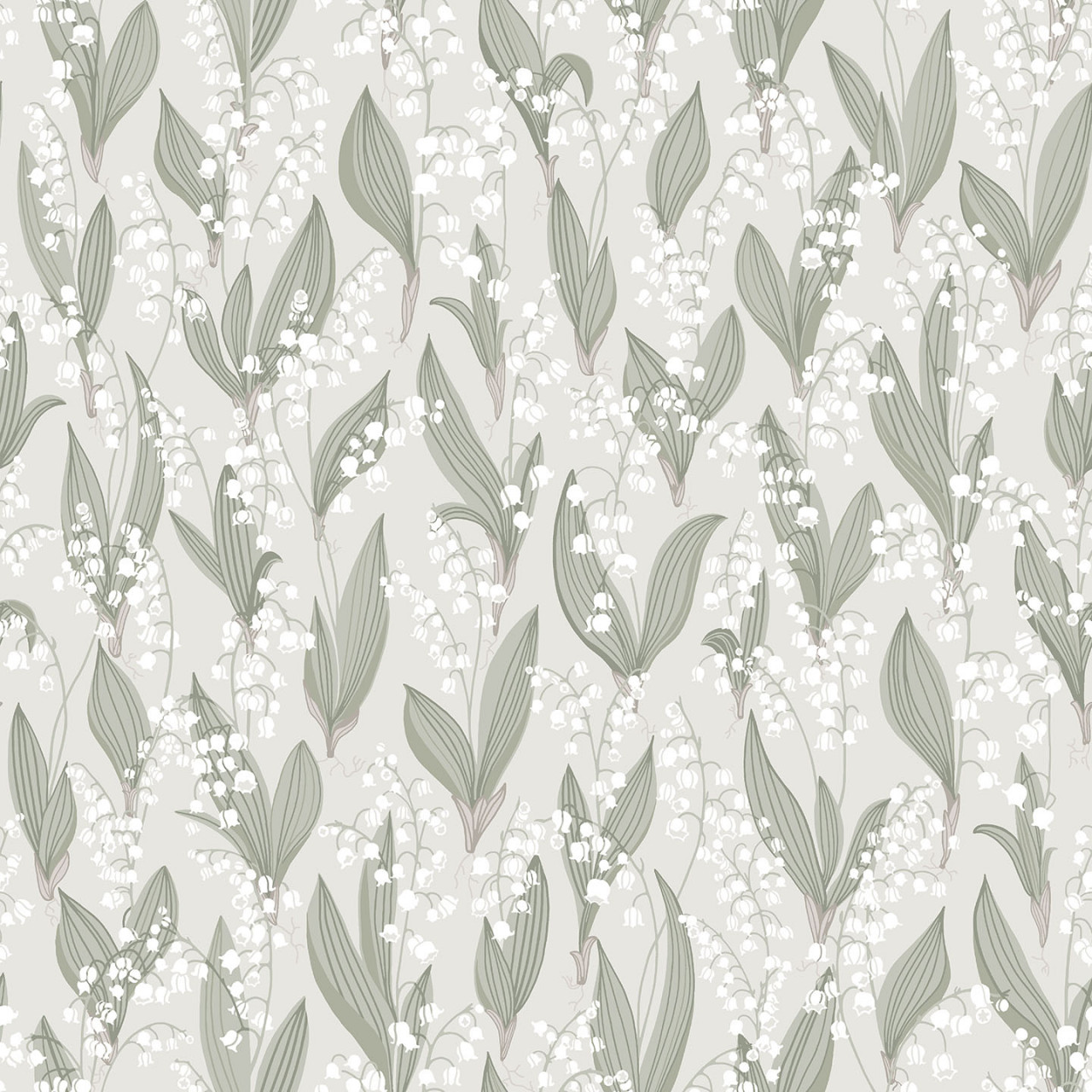 Tapet lavabil Lily of the valley, Spring Green, Sandberg, 5.3mp / rola - 1 | YEO