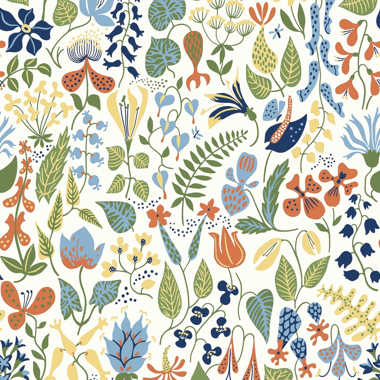Tapet lavabil, Stig Lindberg Herbarium 1978, 5.3mp / rola - 2