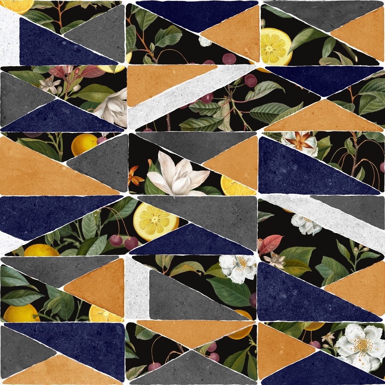 Tapet lavabilHidden Fruits, Ocher, TresTintas 5mp / rola - 2