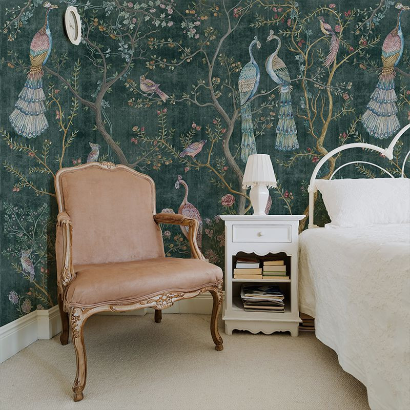 Tapet Peacock Chinoiserie in Emerald, VLAdiLA - 3 | YEO