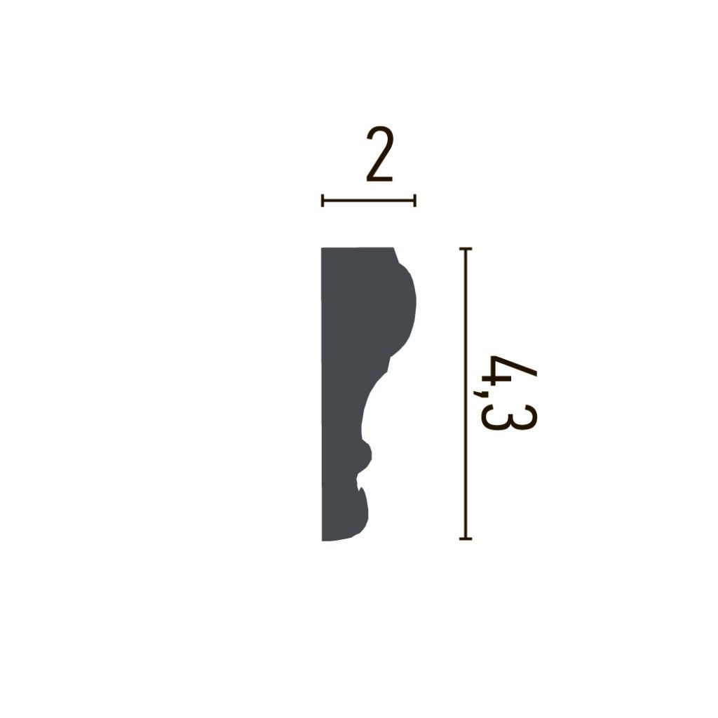 Brau decorativ CR818 - 4.3x2x200 cm - 1 | YEO
