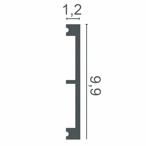 Brau decorativ din poliuretan flexibil HCR520F - 9.9x1.2x244 cm - 1 | YEO