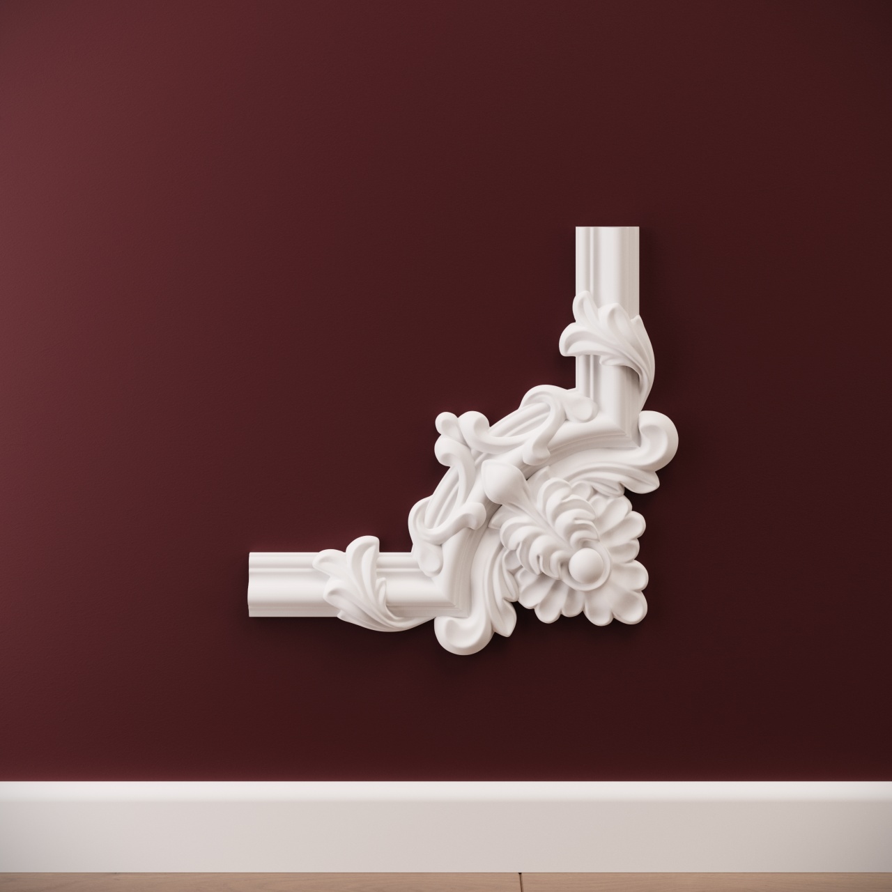 Chenar decorativ din poliuretan B10-2 - 22x22x1.6 cm - 1 | YEO