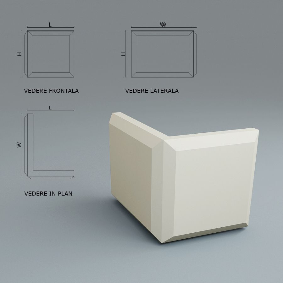 Coltar exterior ET07A-25x4.5x25x35cm - 2 | YEO