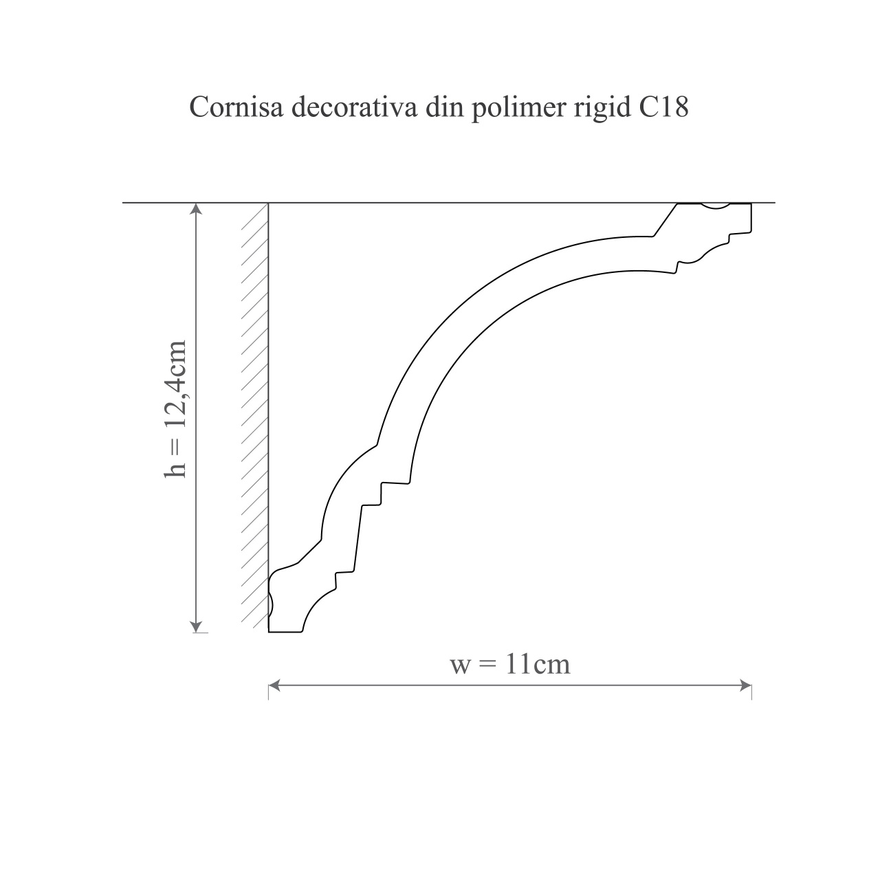 Cornisa decorativa C18-11x12.4x200cm - 1 | YEO