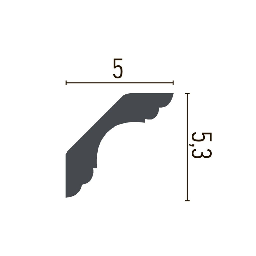Cornisa decorativa din poliuretan Flexibil P810F - 5.3x5x200 cm - 2 | YEO