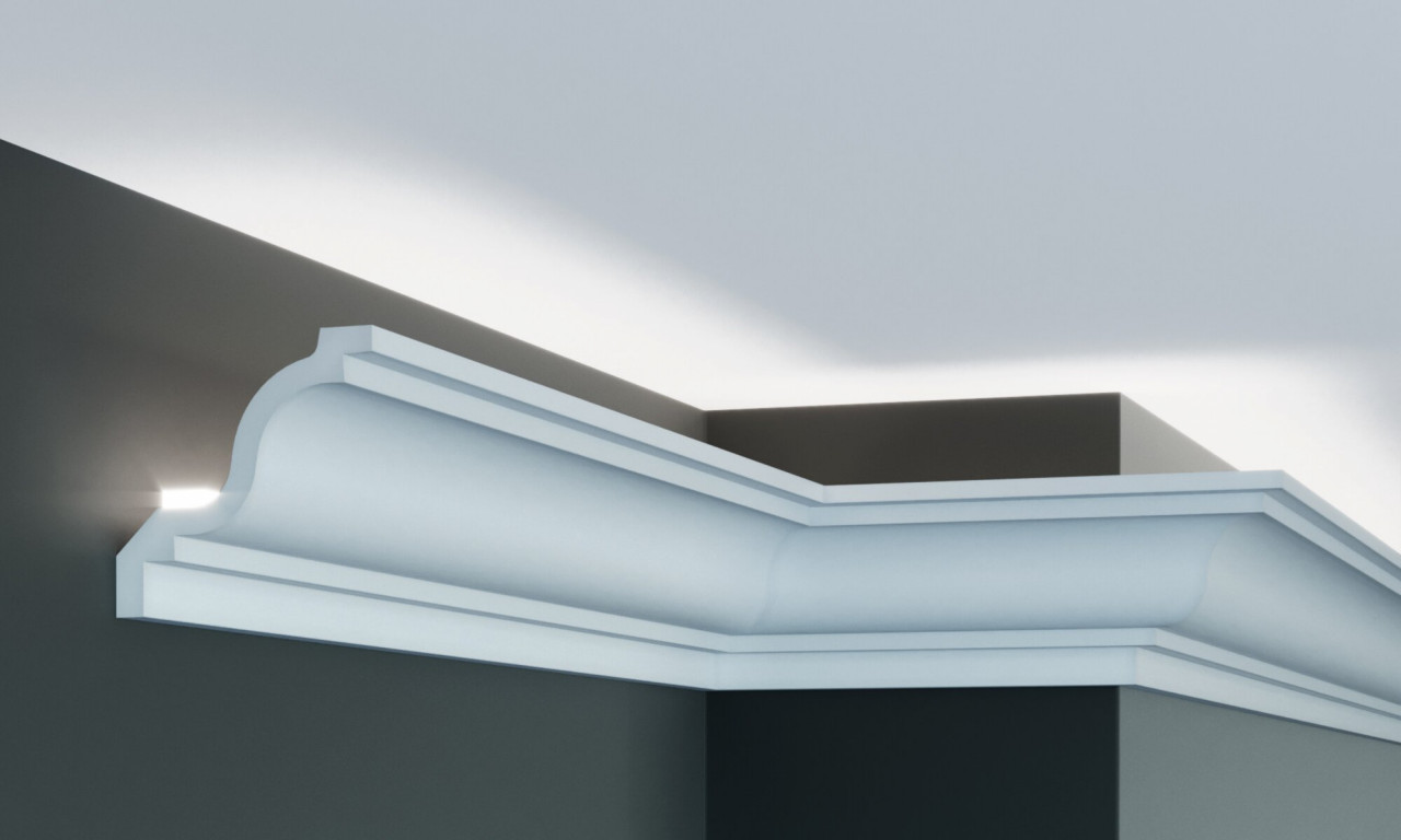 Cornisa decorativa din poliuretan P855 - 9.1x9.1x200 cm - 3 | YEO