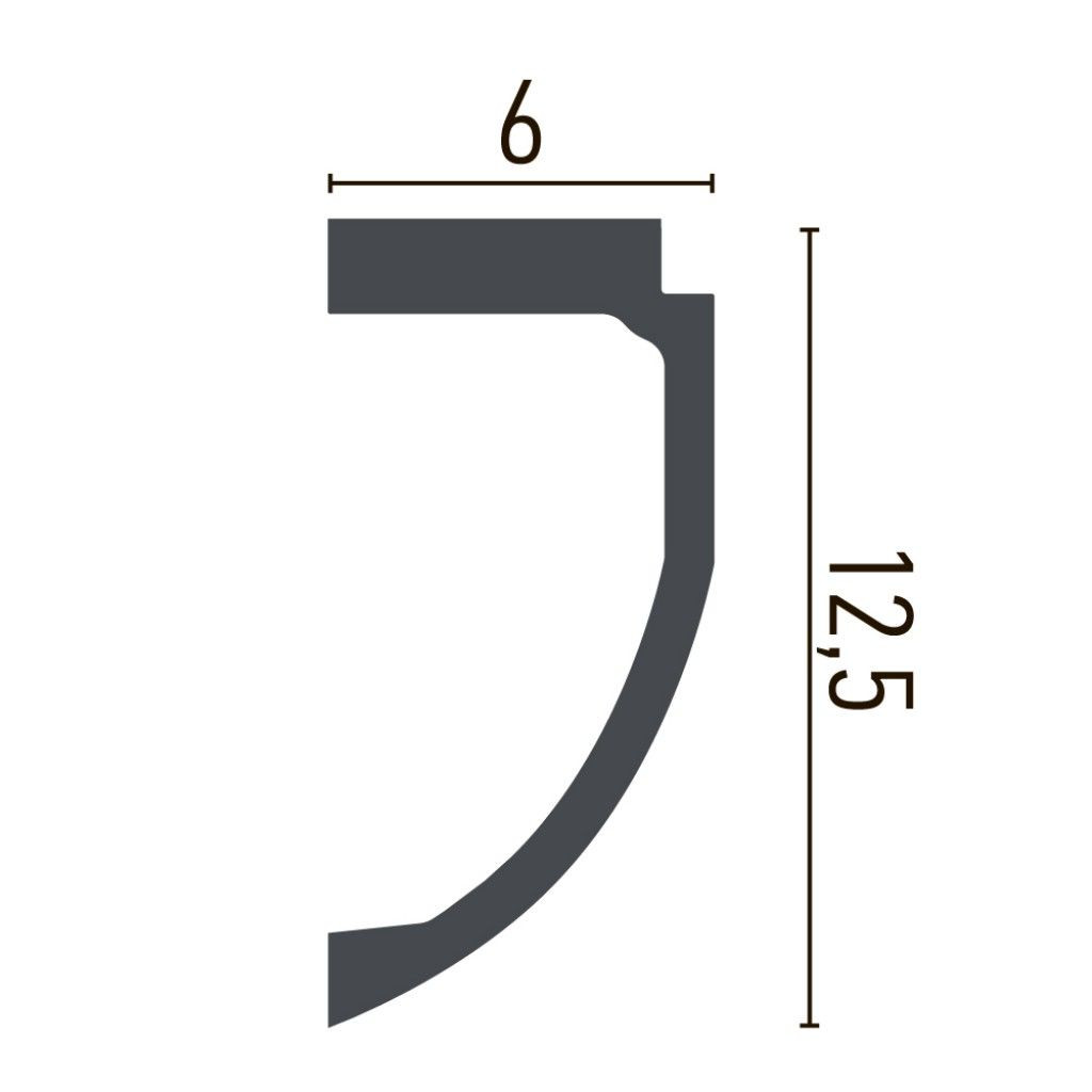 Cornisa decorativa flex P883F - 6x12.5x200 cm - 1 | YEO