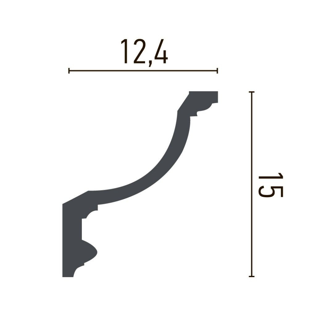 Cornisa decorativa P933 - 15x12.4x200 cm - 2 | YEO