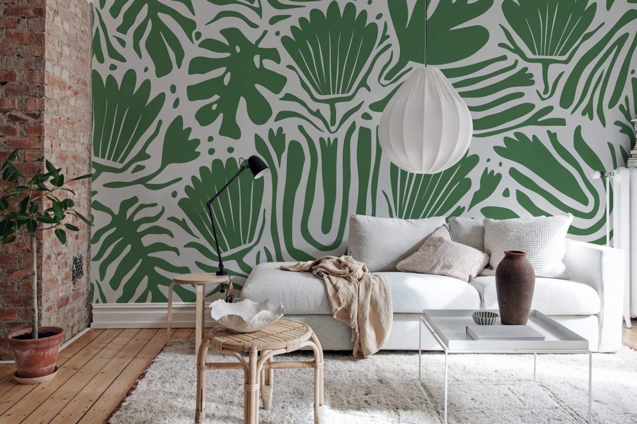 Fototapet, Abstract Blossoms, Green, Rebel Walls - 3