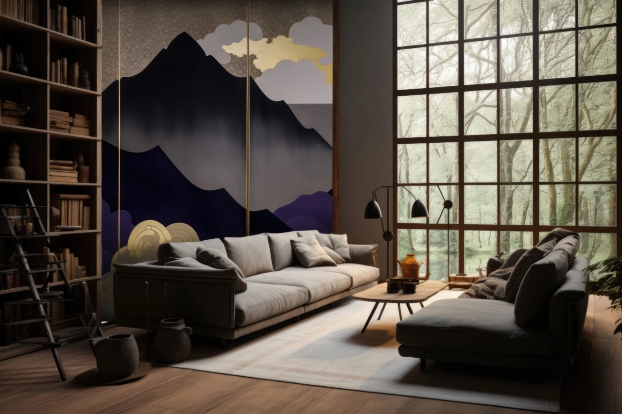 Fototapet Artistic Montagne et Ciel Pepite Rêve MP106 — imaginea 2