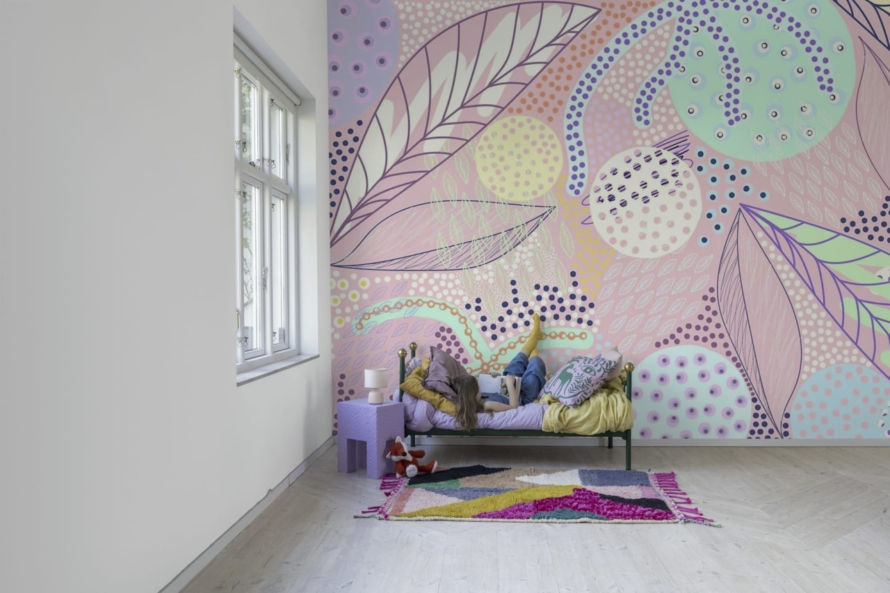 Fototapet, Artsy Leafs, Pink, Rebel Walls