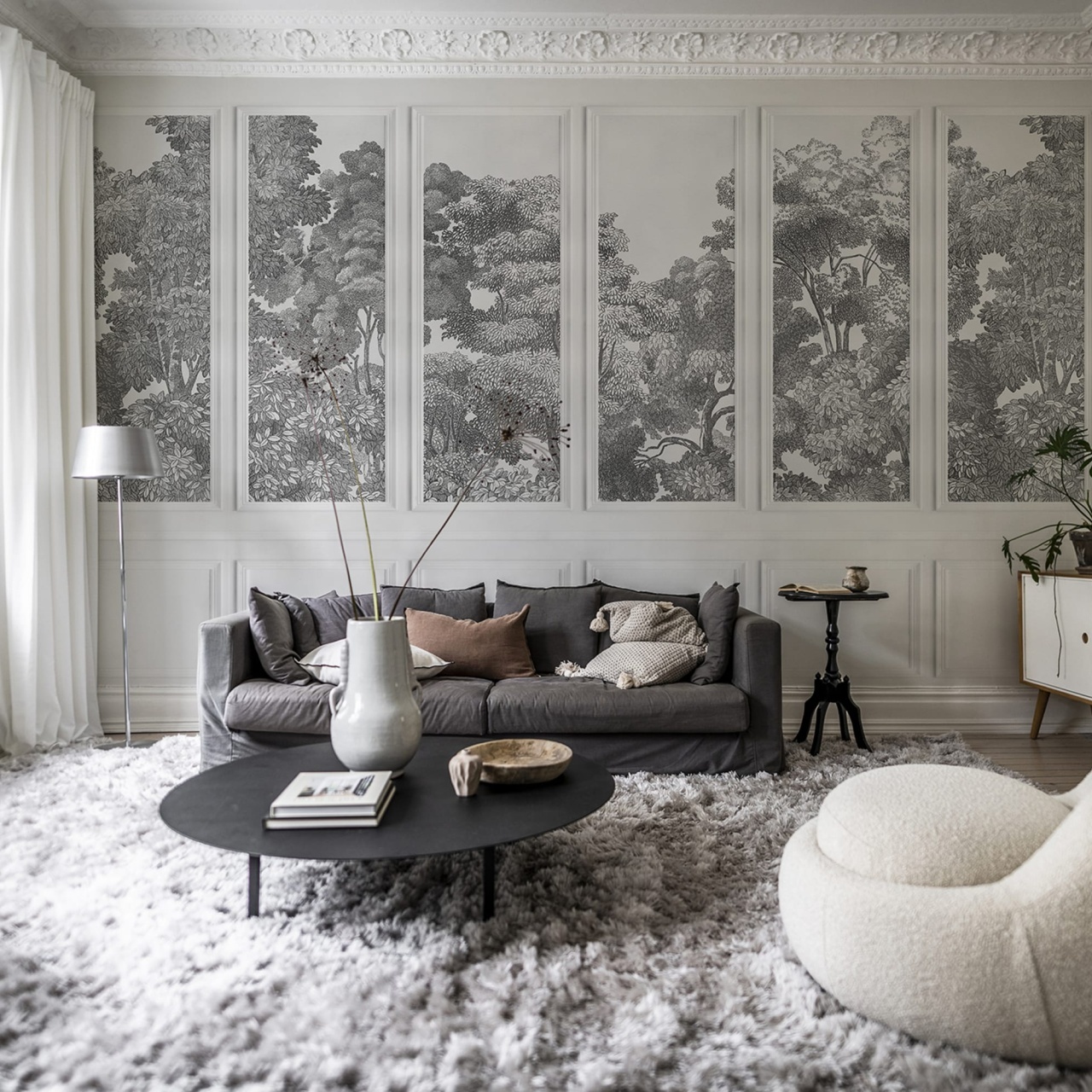 Fototapet, Bellewood Panels, Graphite, Rebel Walls