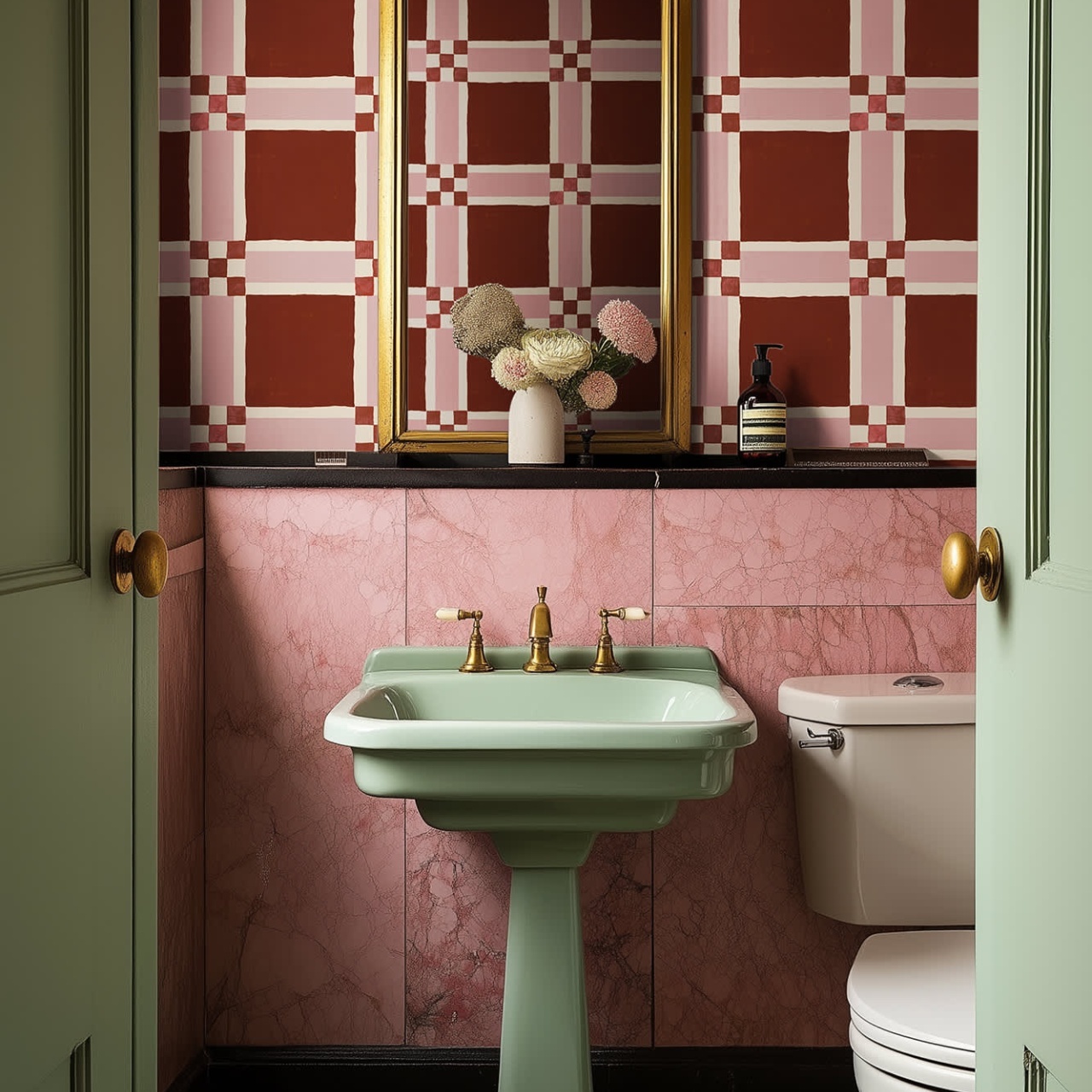 Fototapet, Bold Grid, Burgundy, Rebel Walls - 3