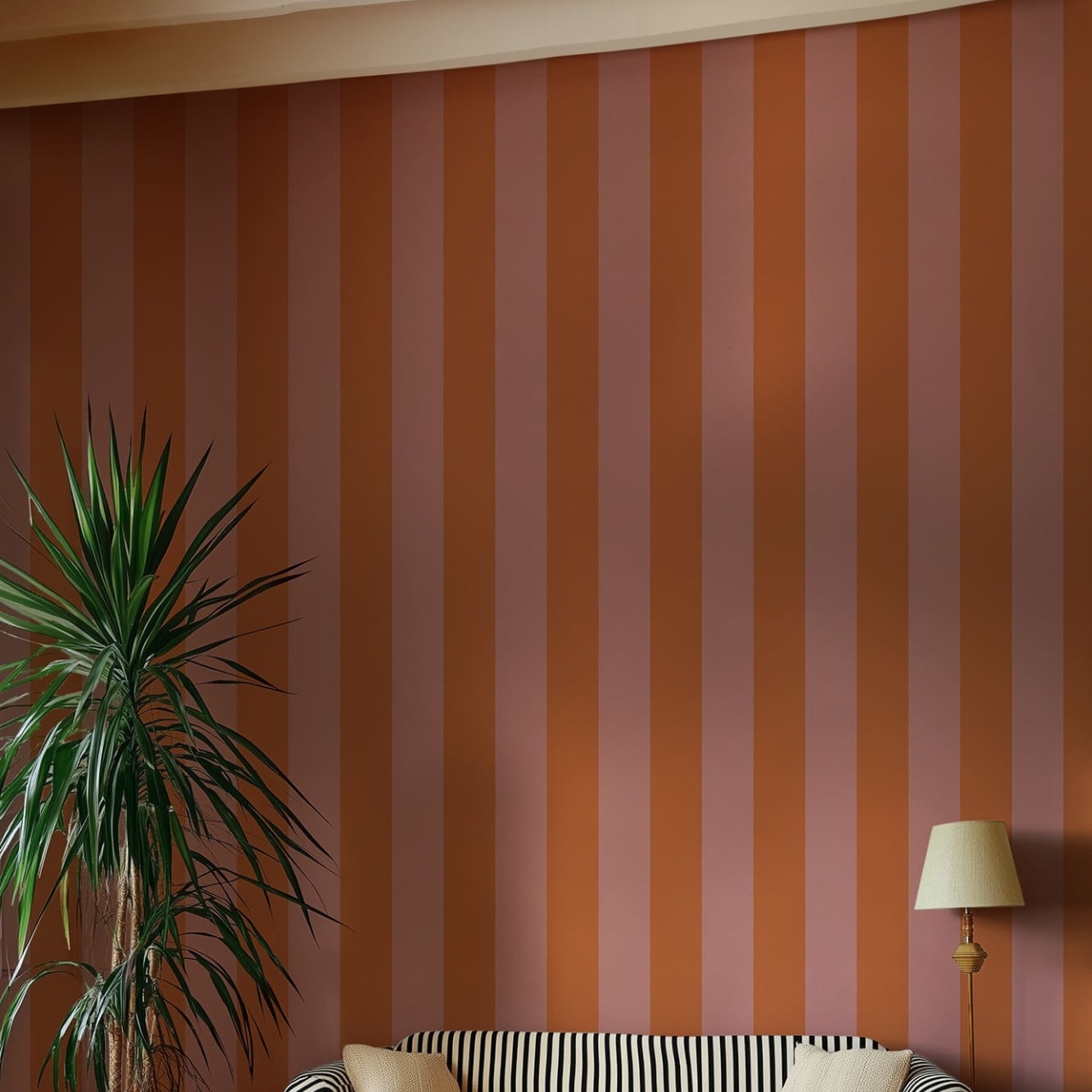 Fototapet, Bold Stripes, Orange, Rebel Walls - 3