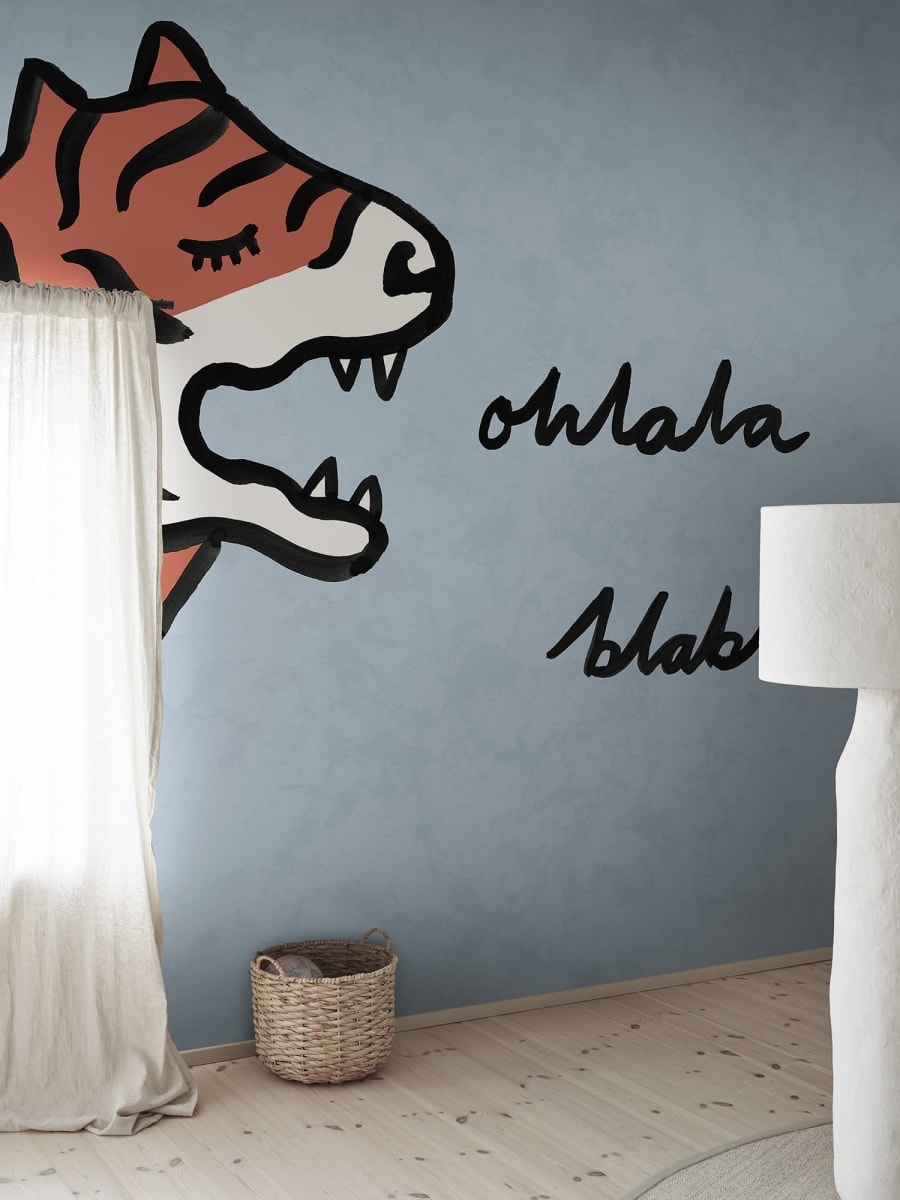 Fototapet, Cat Talk, Light Blue, Rebel Walls - 3