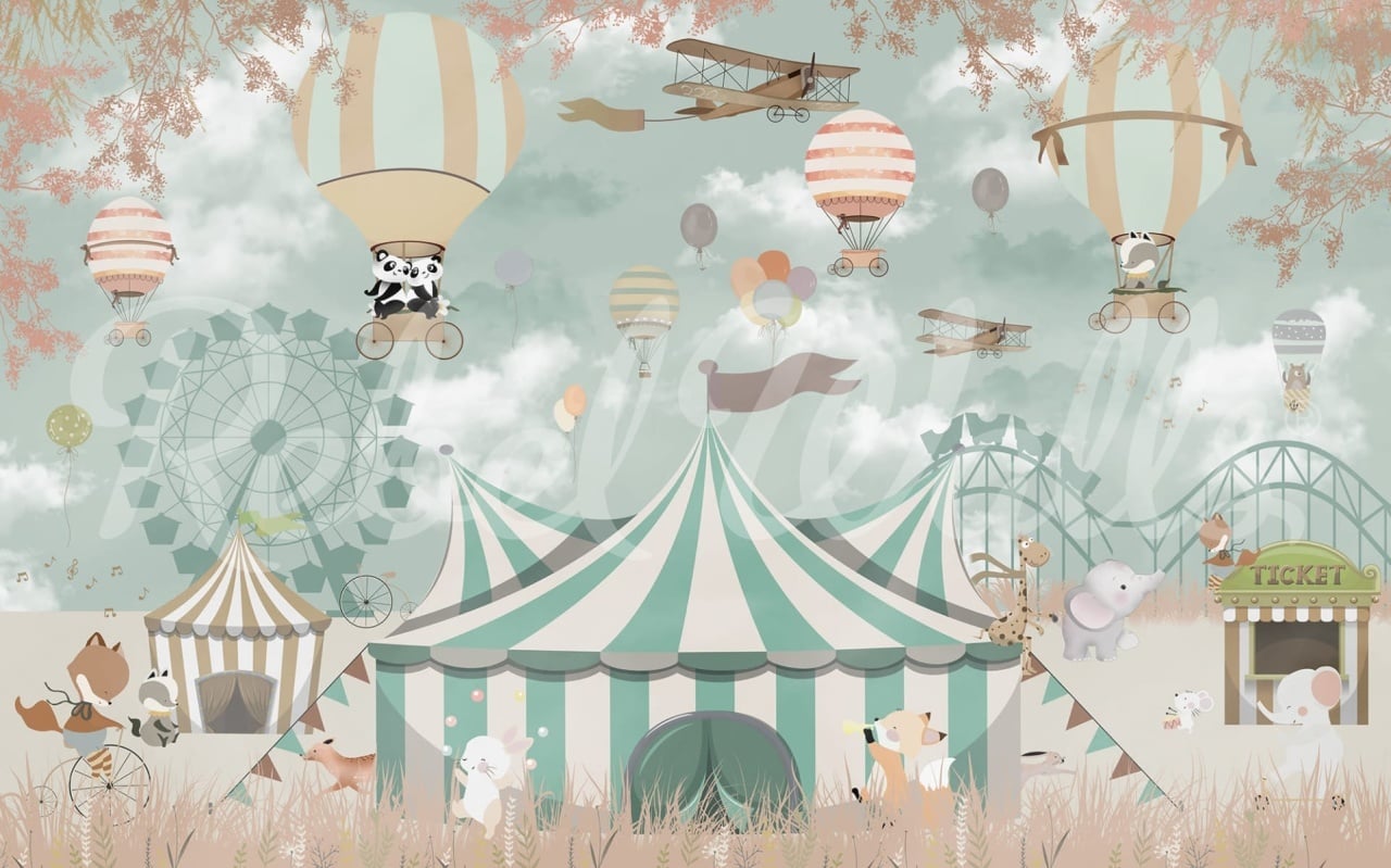 Fototapet, Circus Town, Pastel, Rebel Walls - 2