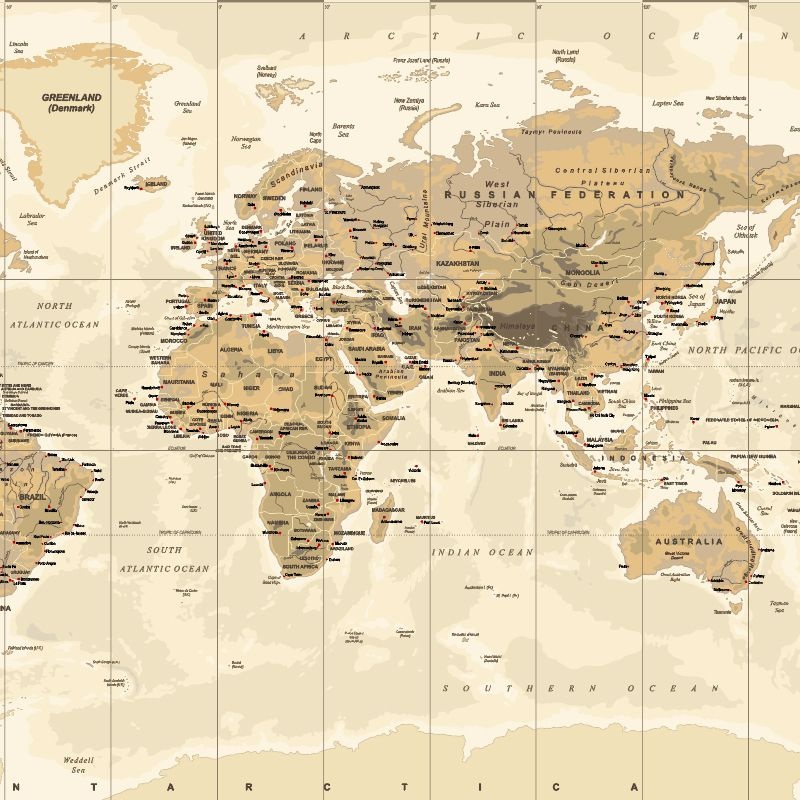 Fototapet Classic Vintage Map, VLAdiLA - 2