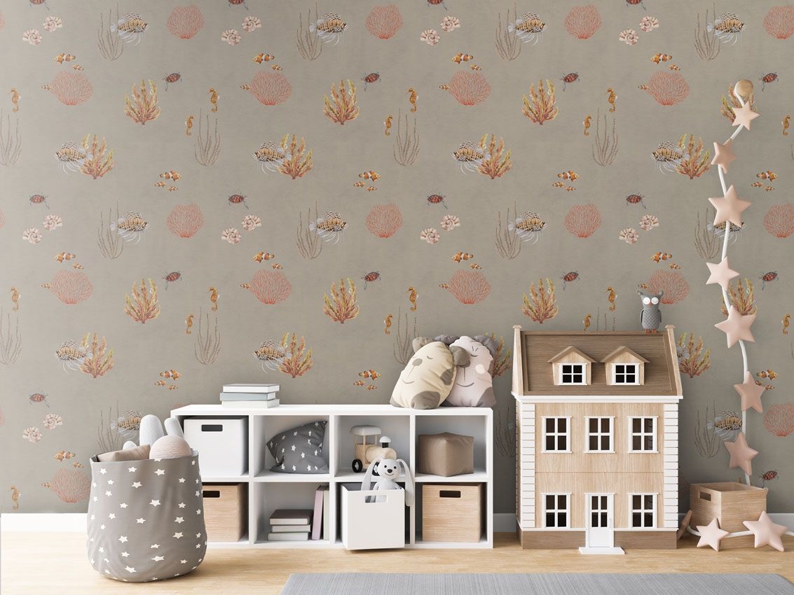 Fototapet Coral Garden - Brown, Kikki Belle — imaginea 4