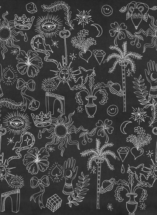 Fototapet, Doodle, Black, Rebel Walls - 2