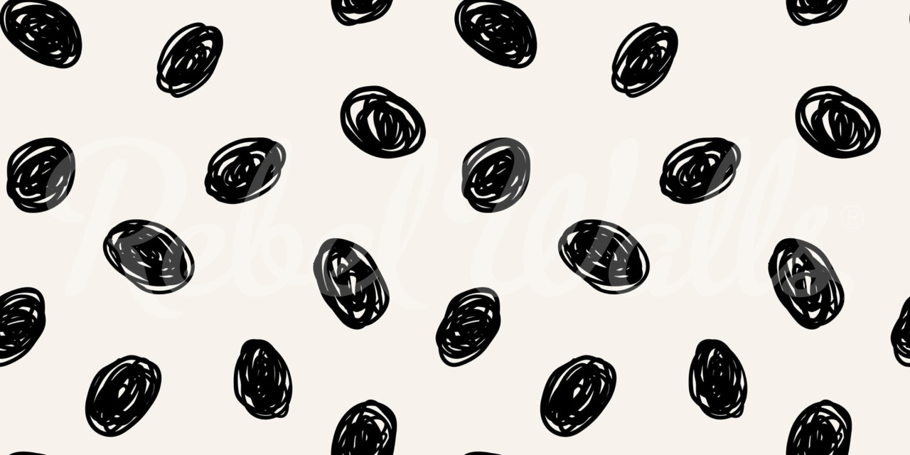Fototapet, Doodle Dots, Black, Rebel Walls - 2