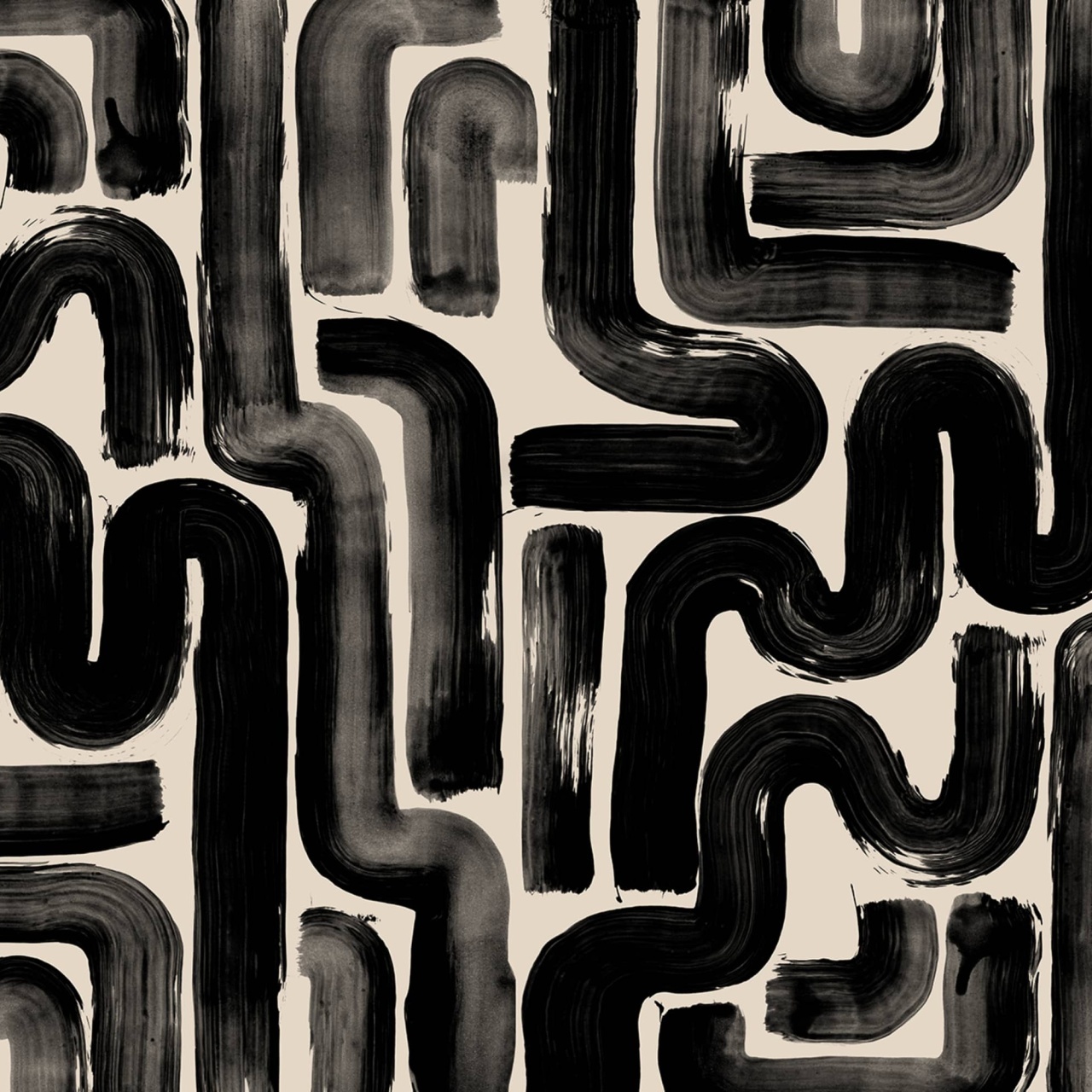 Fototapet, Drape Brush, Black, Rebel Walls - 2