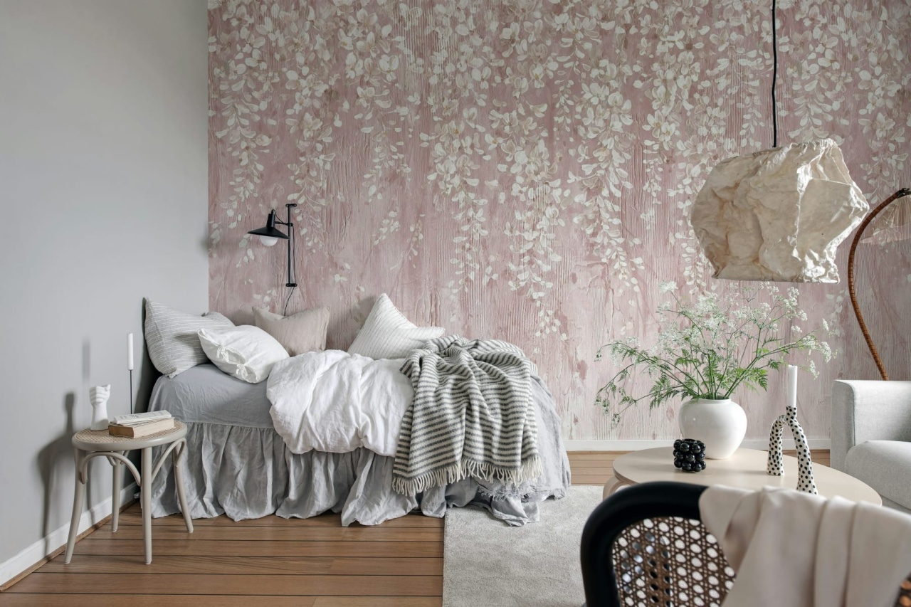 Fototapet, Draped Blossoms, Pink, Rebel Walls