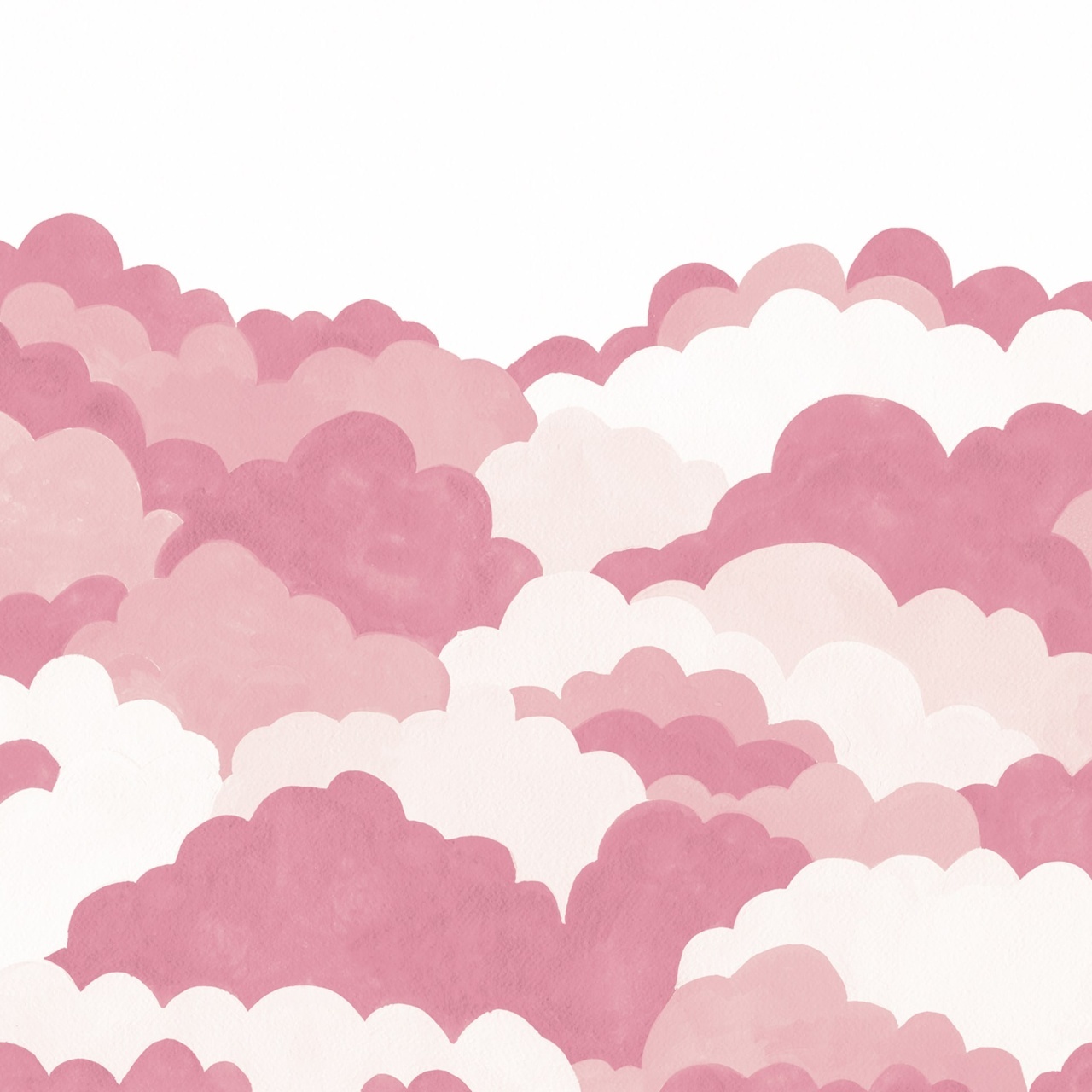Fototapet, Dreamy Clouds, Pink, Rebel Walls - 2