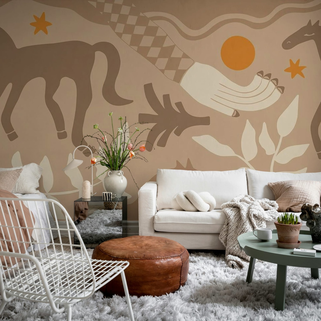 Fototapet, Emmas Horses, Brown, Rebel Walls