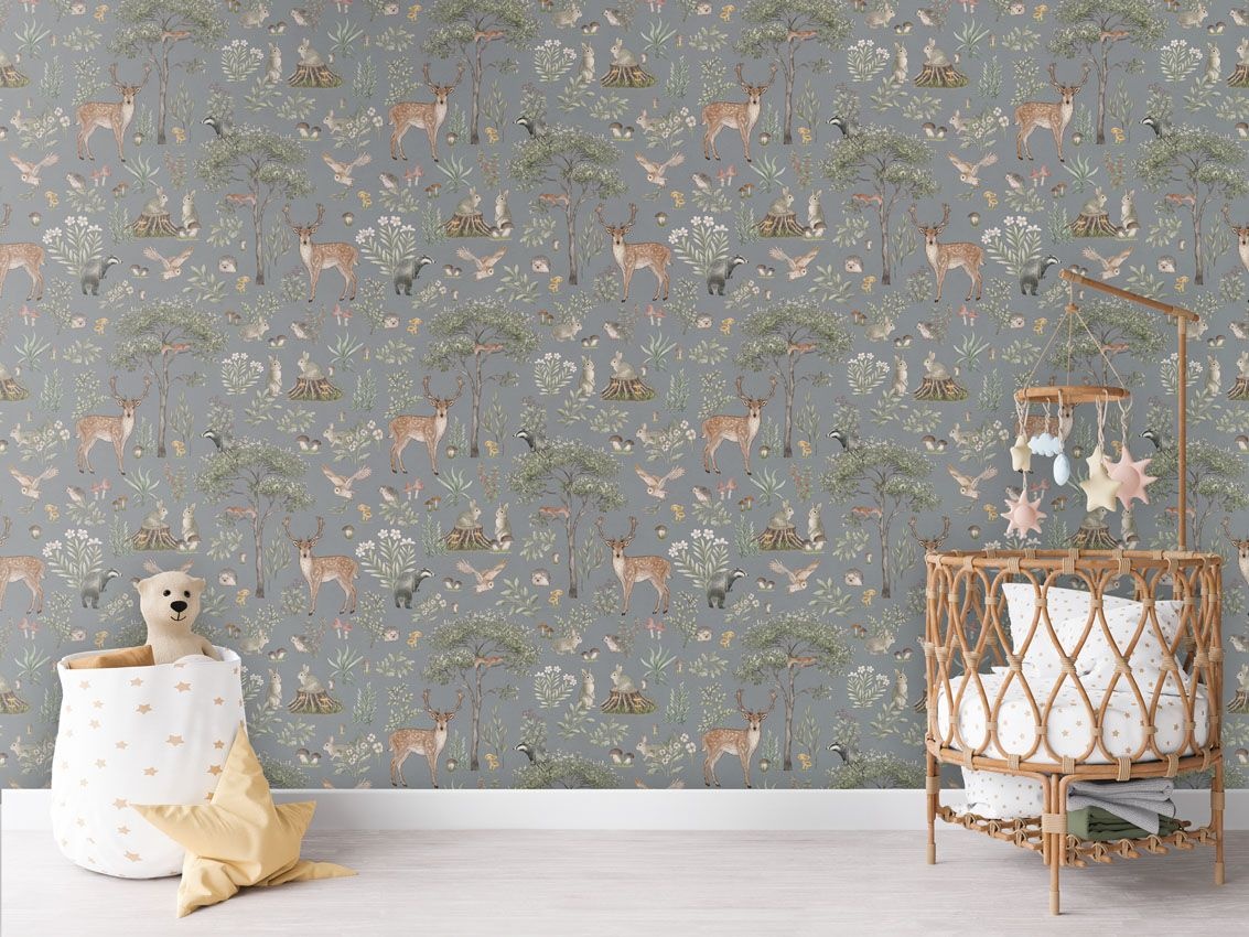 Fototapet Fantastic Forest - Blue, Kikki Belle - 4