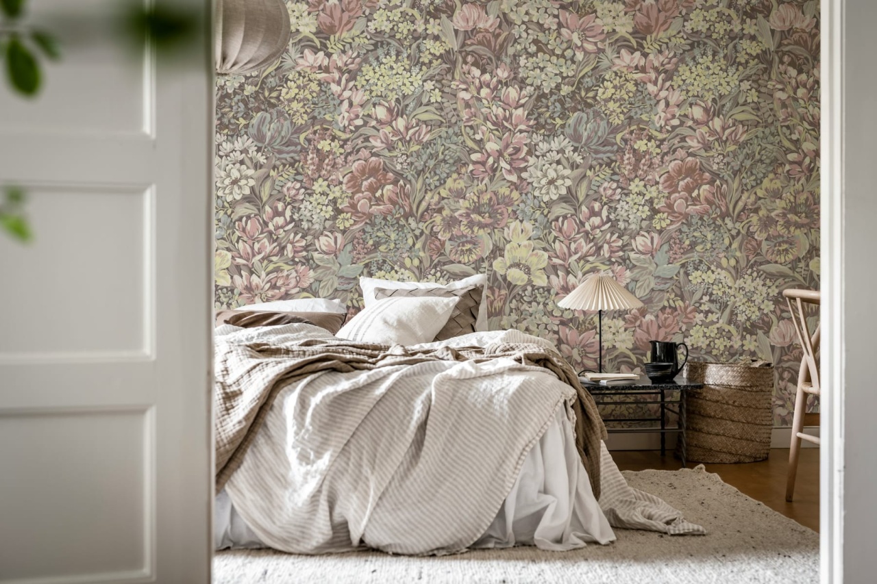 Fototapet, Floral Garden, Pink, Rebel Walls