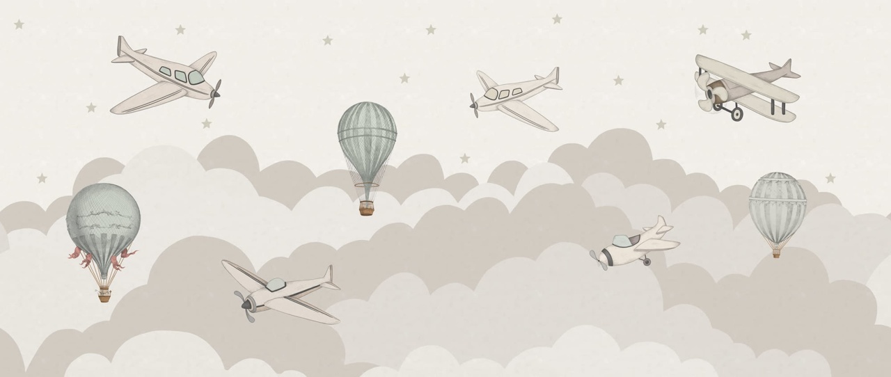 Fototapet, Fly Away, Pastel, Rebel Walls - 2